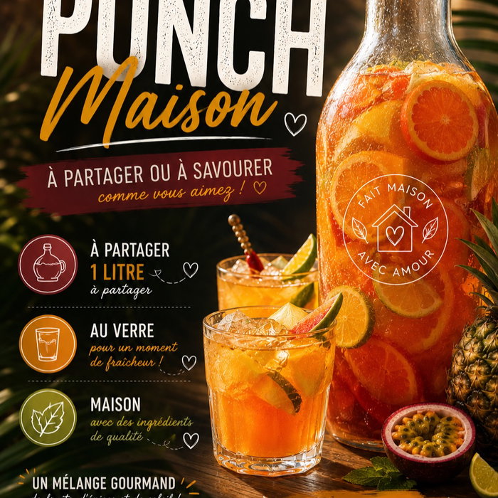 🍹 PUNCH MAISON UN PEU DE SOLEIL DANS VOTRE VERRE ? ☀️🍹 Découvrez notre Punch Maison au Président ! ❤️ Un mél…